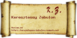 Keresztessy Zebulon névjegykártya